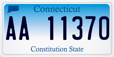 CT license plate AA11370