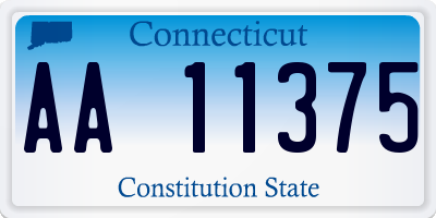 CT license plate AA11375