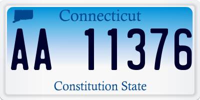 CT license plate AA11376