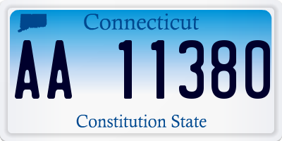 CT license plate AA11380