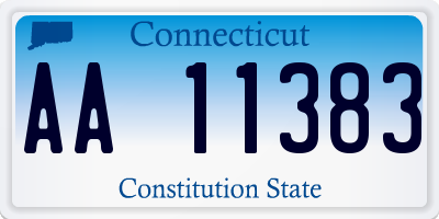 CT license plate AA11383