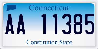 CT license plate AA11385