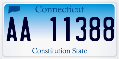CT license plate AA11388