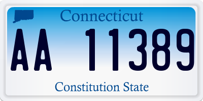 CT license plate AA11389