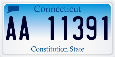 CT license plate AA11391