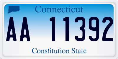 CT license plate AA11392