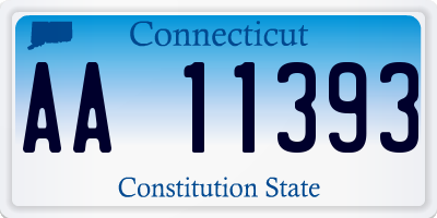 CT license plate AA11393