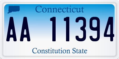 CT license plate AA11394