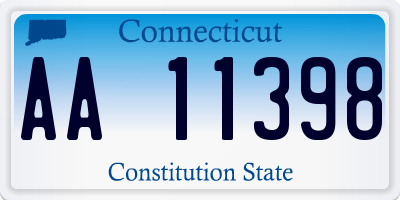 CT license plate AA11398