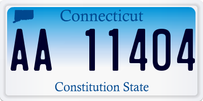 CT license plate AA11404