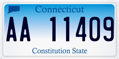 CT license plate AA11409