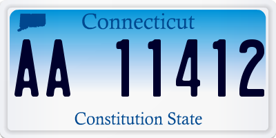 CT license plate AA11412