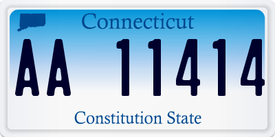 CT license plate AA11414