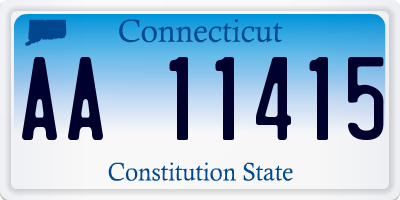 CT license plate AA11415