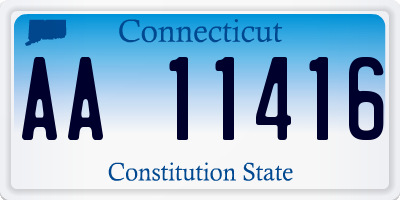 CT license plate AA11416