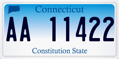 CT license plate AA11422