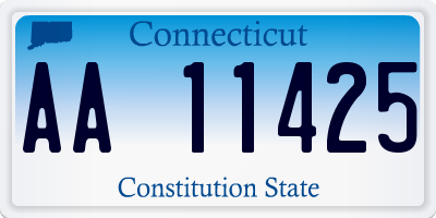 CT license plate AA11425