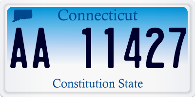 CT license plate AA11427