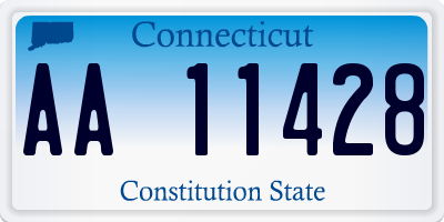 CT license plate AA11428