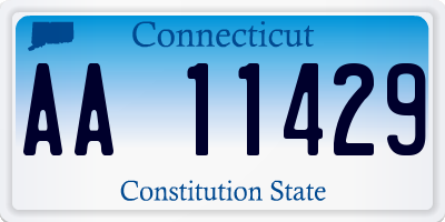 CT license plate AA11429