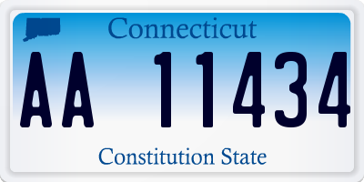 CT license plate AA11434