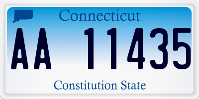 CT license plate AA11435