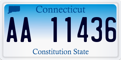 CT license plate AA11436