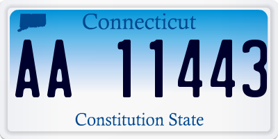 CT license plate AA11443