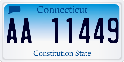 CT license plate AA11449