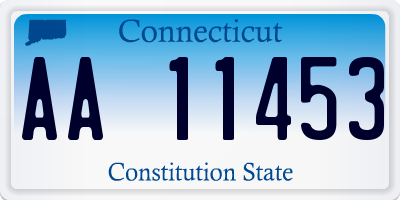 CT license plate AA11453
