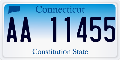 CT license plate AA11455