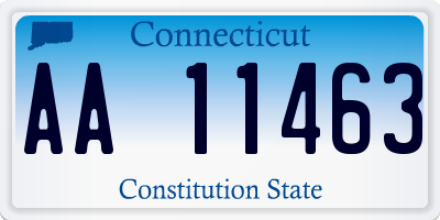 CT license plate AA11463