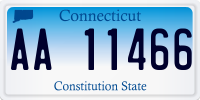 CT license plate AA11466