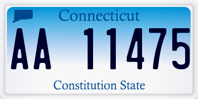 CT license plate AA11475