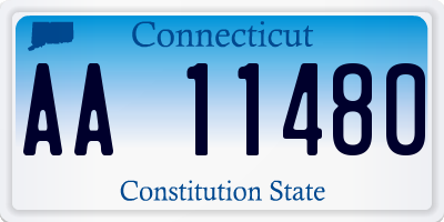 CT license plate AA11480