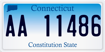 CT license plate AA11486