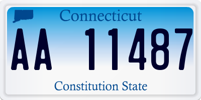 CT license plate AA11487