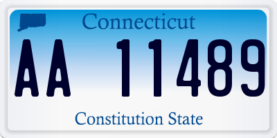 CT license plate AA11489