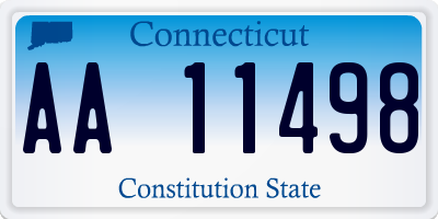 CT license plate AA11498