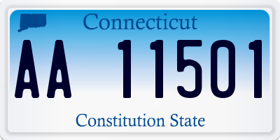 CT license plate AA11501