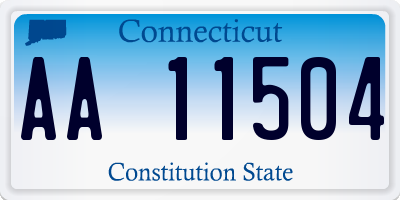 CT license plate AA11504