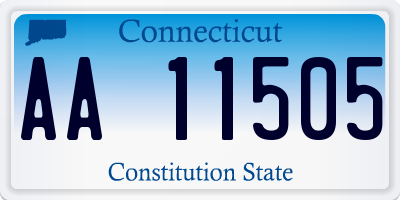 CT license plate AA11505