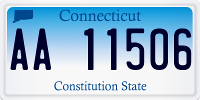CT license plate AA11506