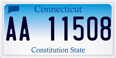 CT license plate AA11508