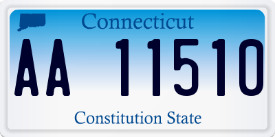 CT license plate AA11510