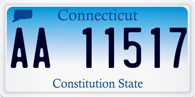 CT license plate AA11517