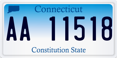 CT license plate AA11518