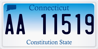 CT license plate AA11519