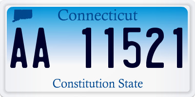 CT license plate AA11521