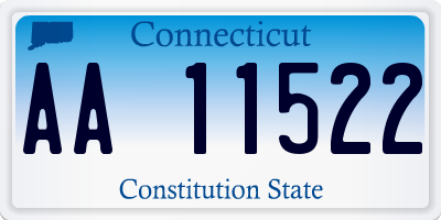 CT license plate AA11522